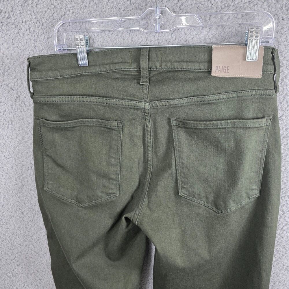 Paige Jeans Men's Pine Shade Green Jeans Straight Denim Casual Size 31x34 - Picture 7 of 12